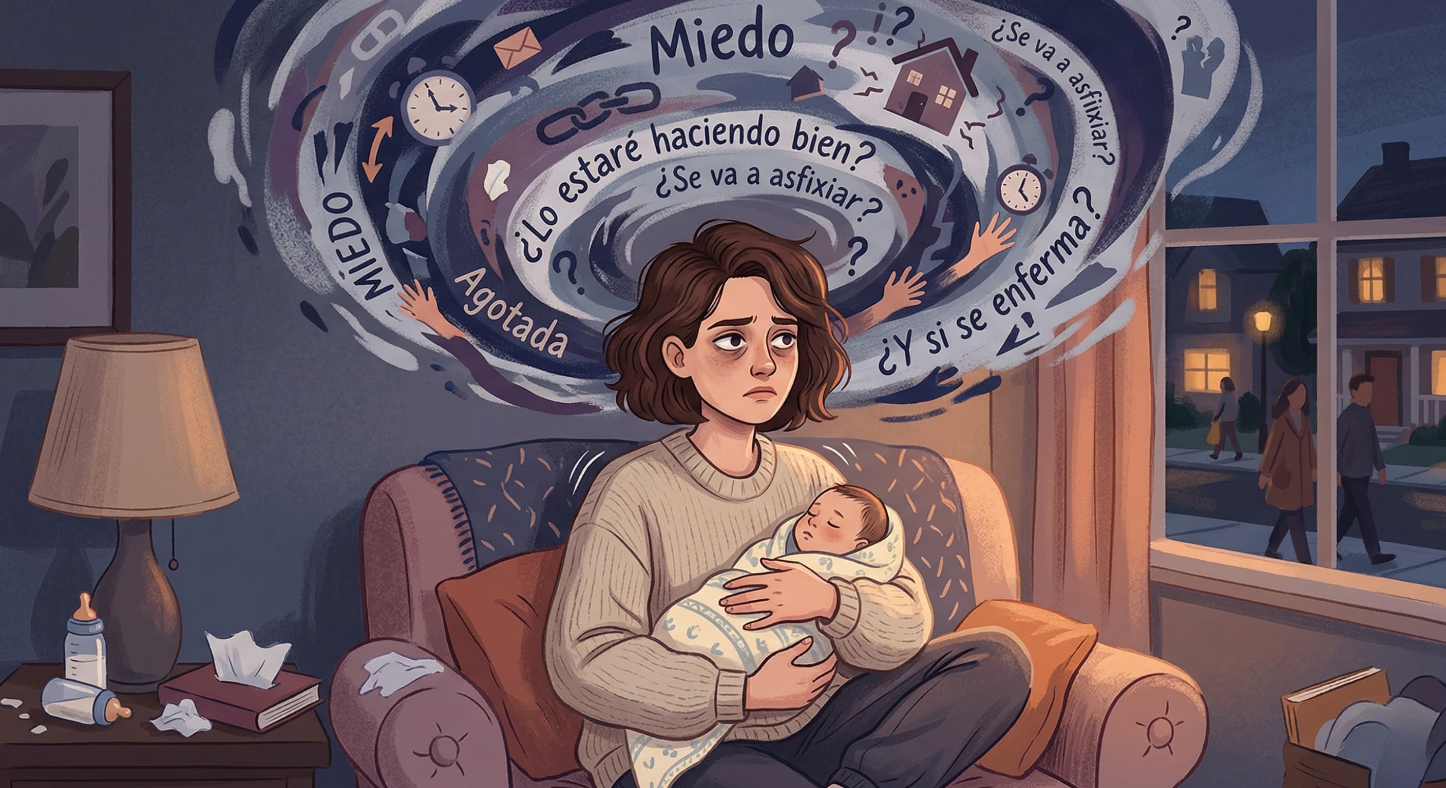 Mi bebé por fin duerme, pero yo no: ansiedad posparto